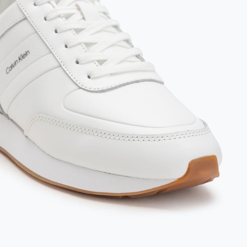 Scarpe da uomo Calvin Klein YM0YM01381 Retro Runner Leather Tape bright white/black/gum 7
