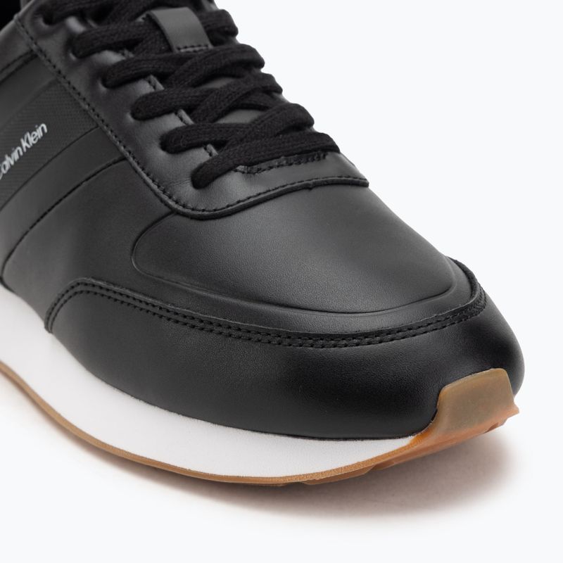 Scarpe da uomo Calvin Klein YM0YM01381 Retro Runner Leather Tape black/bright white/gum 7