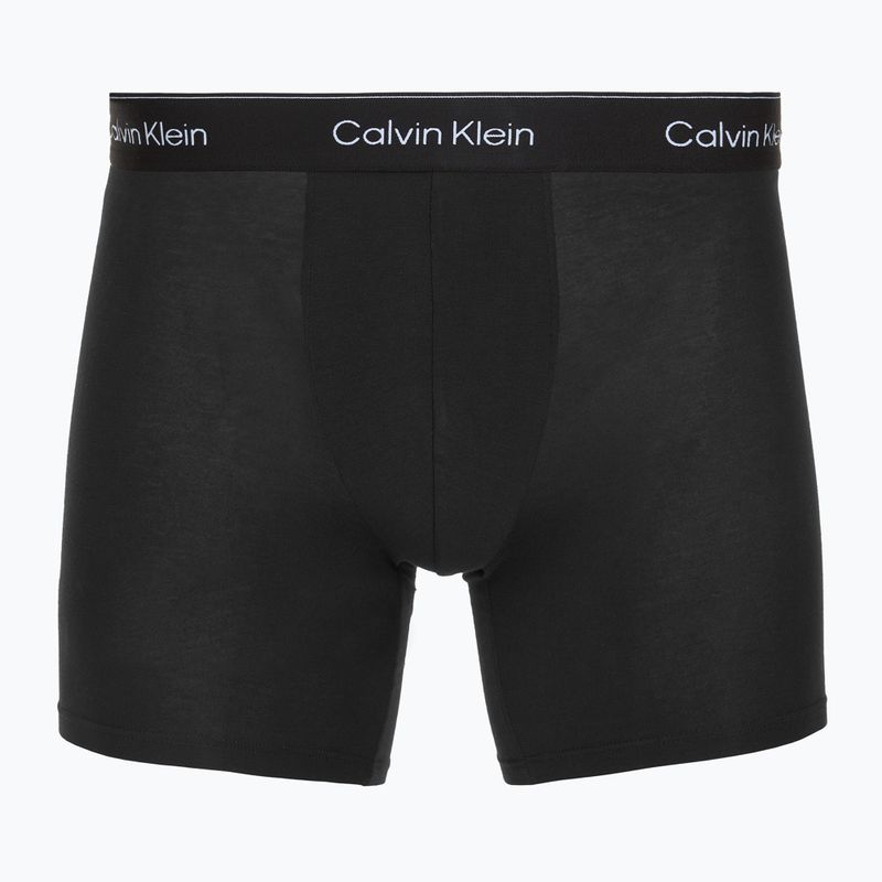 Boxer Calvin Klein LV00NB4394 Slip 3 paia black/chalk logo/black/currie 3