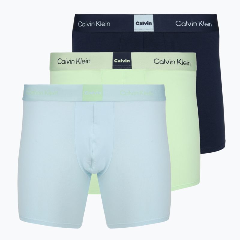 Boxer Calvin Klein LV00NB4477 Brief 3 paia patina green/shoreline/iridescent blue