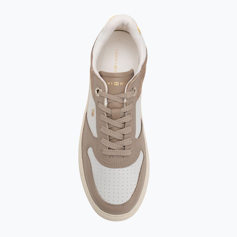 Scarpe da donna Tommy Hilfiger Sporty Cupsole Tumbled Leather costal taupe/ecru/yellow 5