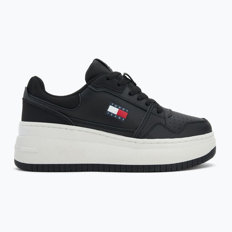 Scarpe Tommy Jeans da donna Retro Basket Flatform nero 2