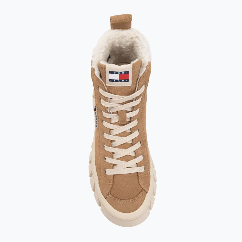 Scarpe Tommy Jeans da donna Vulc Flatform Suede Wl bronzo twist 5