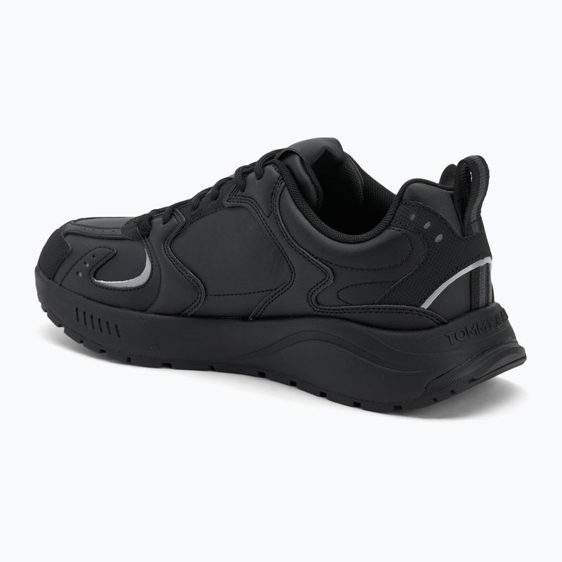Tommy Jeans scarpe da uomo Runner in pelle nera 3