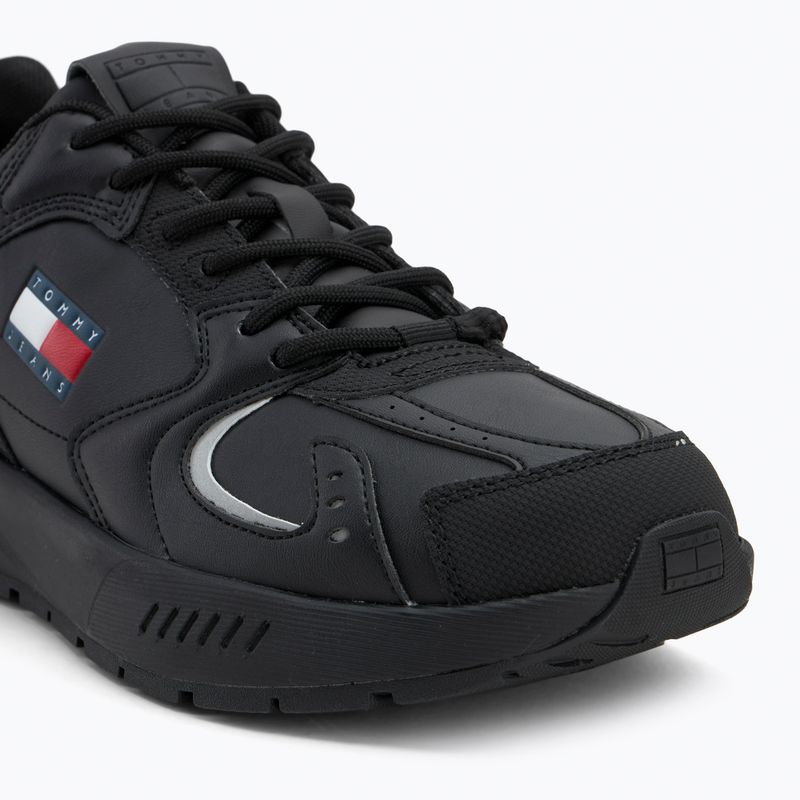 Tommy Jeans scarpe da uomo Runner in pelle nera 7