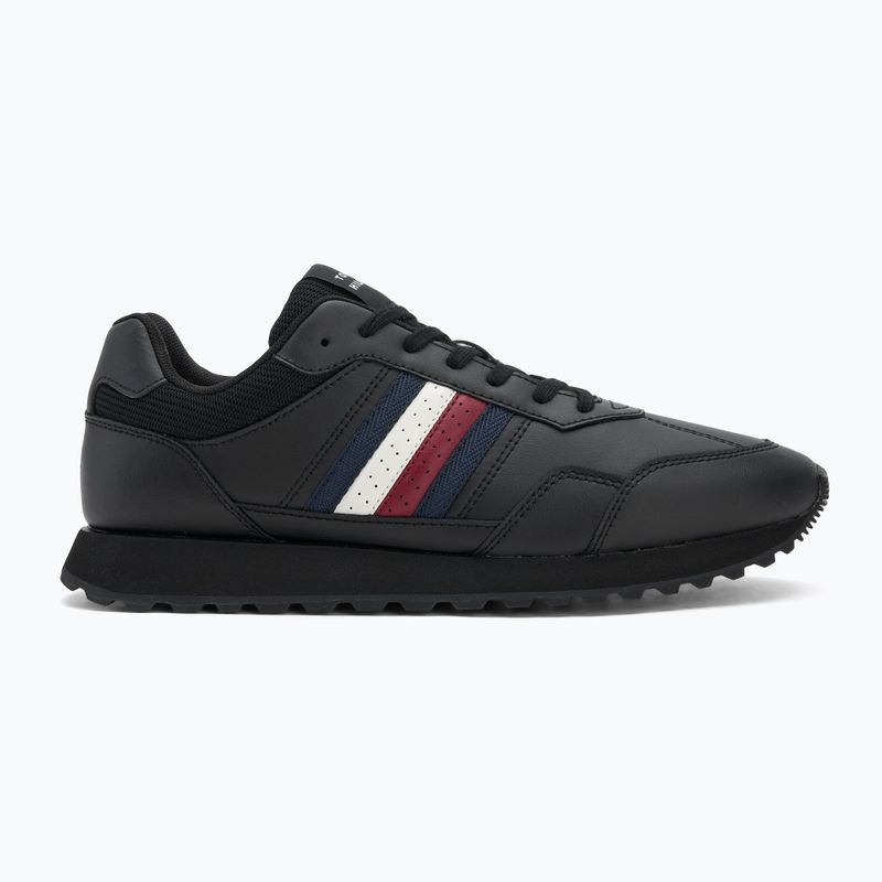 Scarpe da uomo Tommy Hilfiger New Runner Eva Lth Stripes nere 2