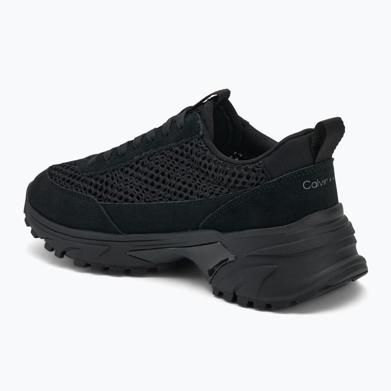 Scarpe donna Calvin Klein YW0YW02030 Hike Runner Lace Up Techmix triple black 3