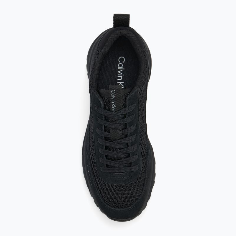 Scarpe donna Calvin Klein YW0YW02030 Hike Runner Lace Up Techmix triple black 5