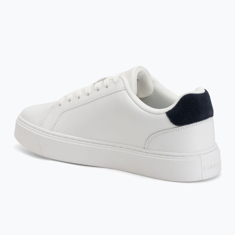 Scarpe da uomo Calvin Klein YM0YM01435 Classic Cupsole Laceup Leather bright white/navy 3