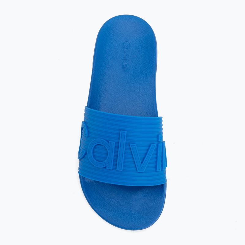Ciabatte da uomo Calvin Klein HM0HM02113 Ess Texture lapis blue 5