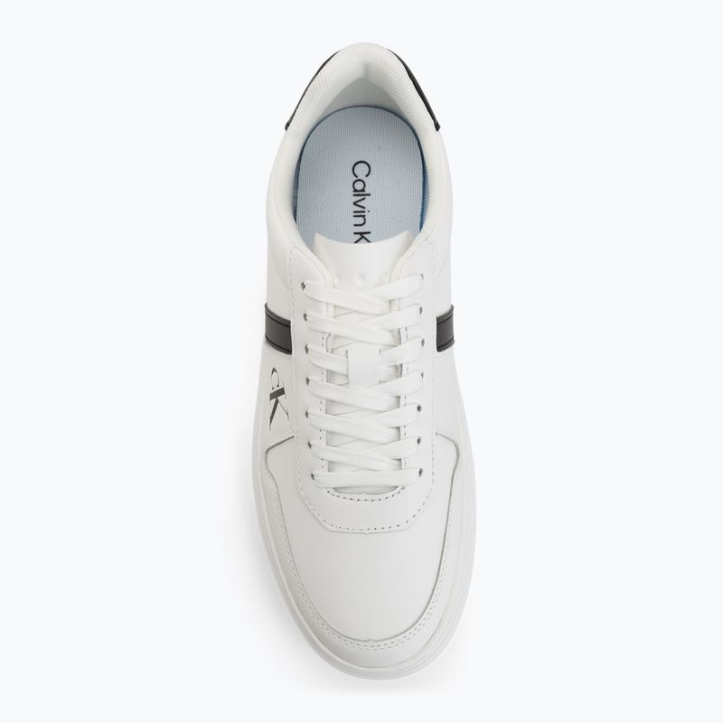 Scarpe da uomo Calvin Klein HM0HM02237 Classic Cups Lace Leather EMB Tongue bright white/black 5