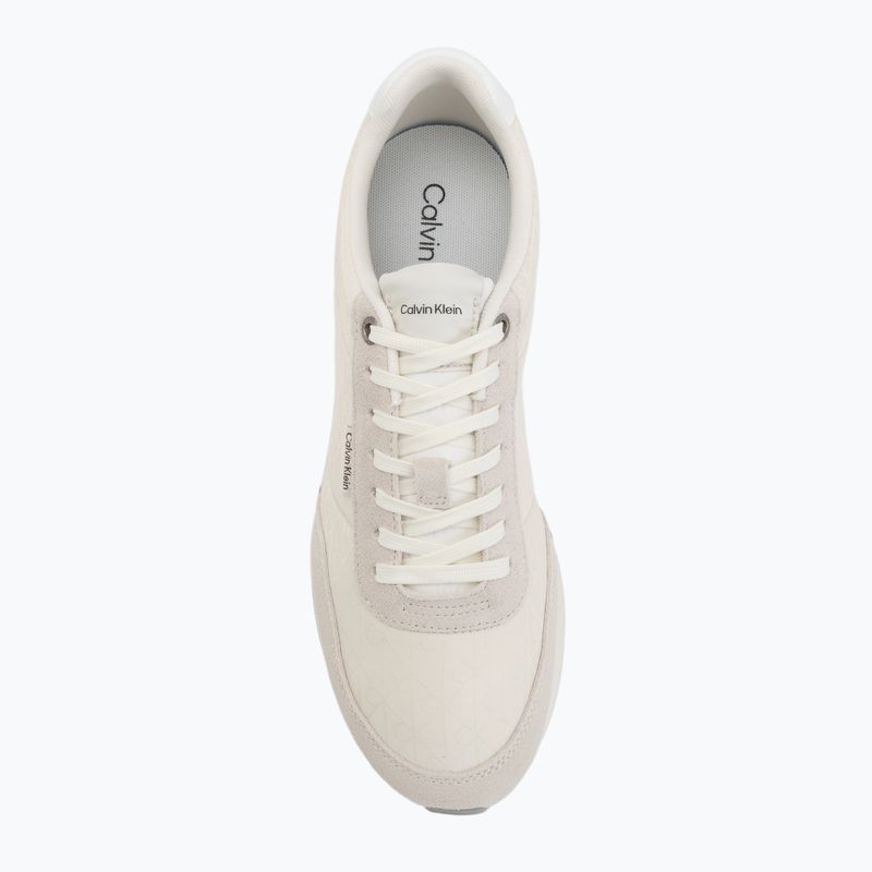 Scarpe da uomo Calvin Klein HM0HM02140 Retro Runner Ripstop Aop marshmallow/bright white 5
