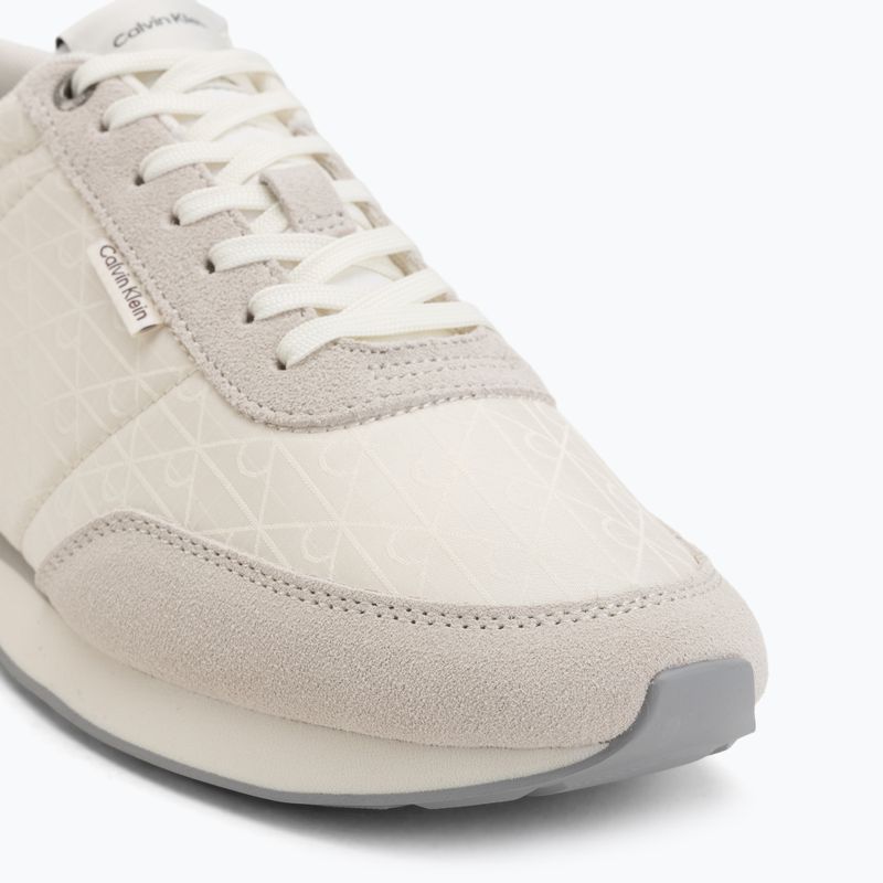 Scarpe da uomo Calvin Klein HM0HM02140 Retro Runner Ripstop Aop marshmallow/bright white 7