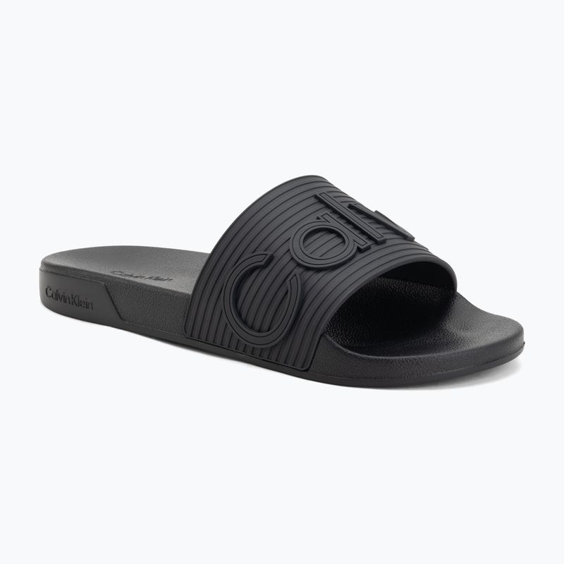 Ciabatte da uomo Calvin Klein HM0HM02113 Ess Texture triple black