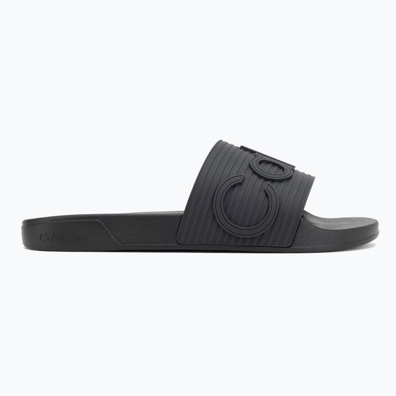 Ciabatte da uomo Calvin Klein HM0HM02113 Ess Texture triple black 2