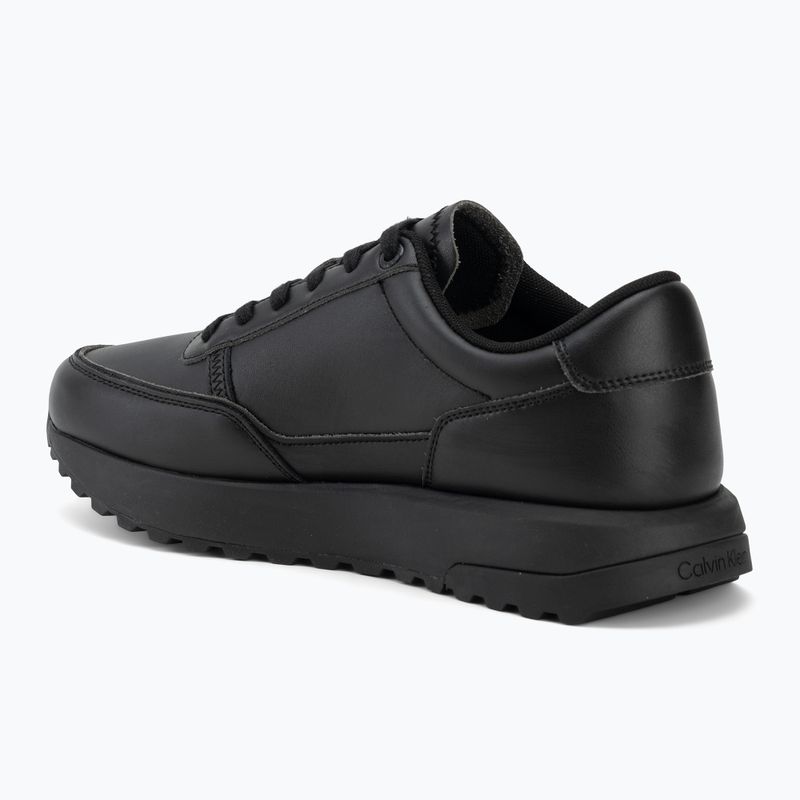 Scarpe da uomo Calvin Klein HM0HM02146 City Runner Laceup Leather triple black 3