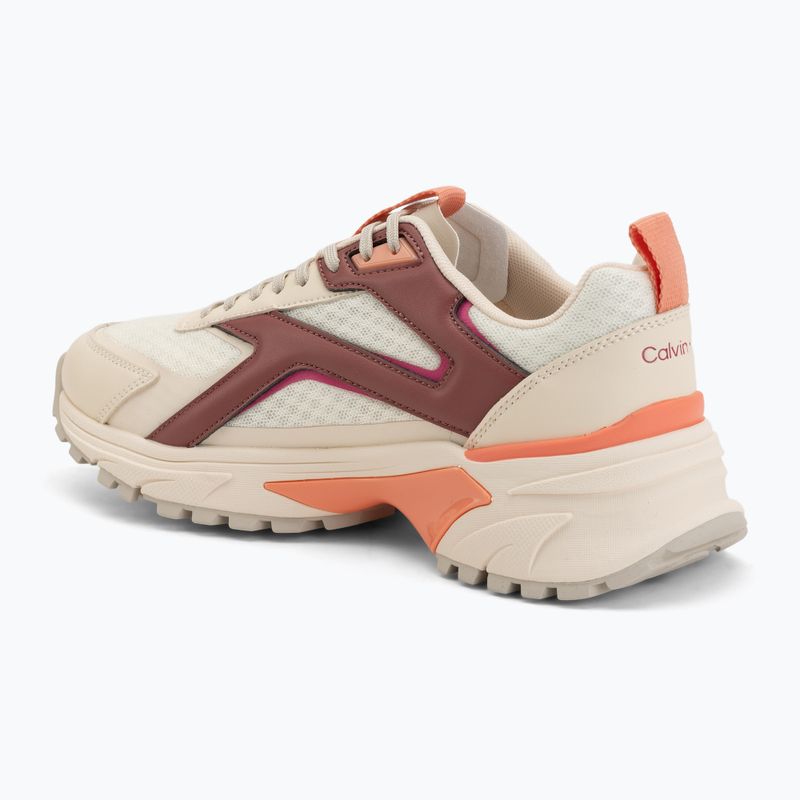 Scarpe da donna Calvin Klein HW0HW03002 Hike Run Ckstripe Mesh off white/oatmeal/dusty rose 3