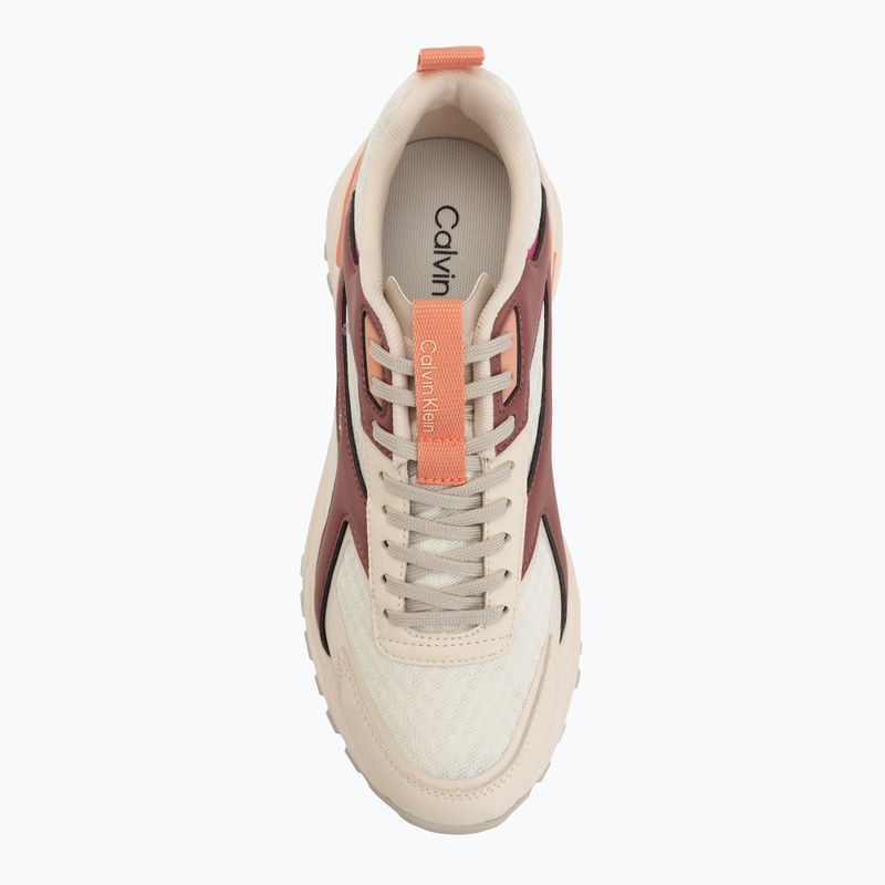 Scarpe da donna Calvin Klein HW0HW03002 Hike Run Ckstripe Mesh off white/oatmeal/dusty rose 5