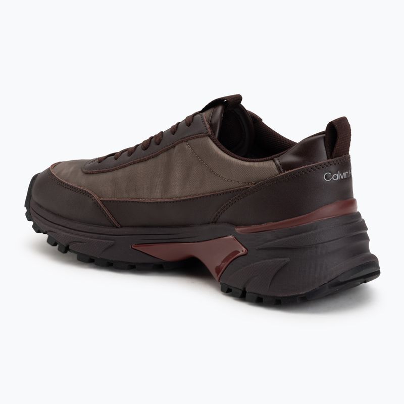 Scarpe da donna Calvin Klein HW0HW02999 Hike Runner Organza Met Leather bordeaux/rhubarb 3