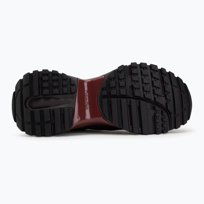 Scarpe da donna Calvin Klein HW0HW02999 Hike Runner Organza Met Leather bordeaux/rhubarb 4