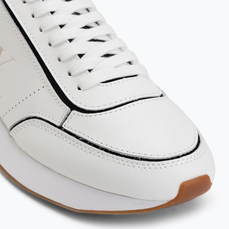 Scarpe da donna Calvin Klein HW0HW02994 Retro Runner Sock Patch Leather bright white/black 7