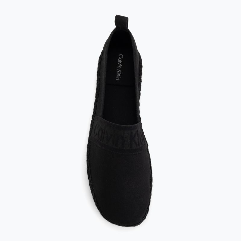 Espadrillas da donna Calvin Klein HW0HW02934 Oblique Webbing Triple Black 5