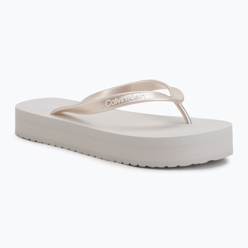Infradito da donna Calvin Klein HW0HW03120 Flatform silver