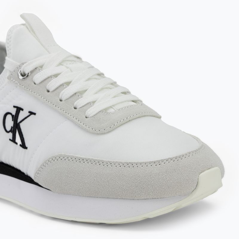 Scarpe da donna Calvin Klein YW0YW02060 Retro Runner Sock Laceup Mix Mat bright white/black/marshmallow 7