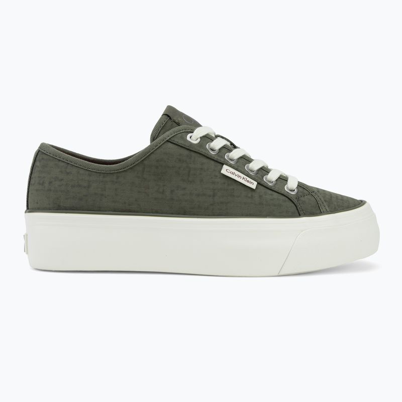 Scarpe da donna Calvin Klein HW0HW02970 Vulc Flatf Laceup Ripst deep lichen green/pink yarrow 2