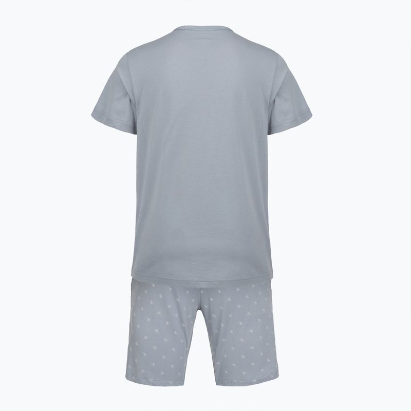 Pigiama da uomo Calvin Klein LV00NM2900 misty grey top /diamond logo misty 2