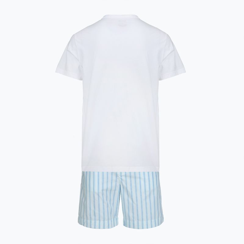 Pigiama da uomo Calvin Klein LV00NM2903 classic white top/aurora stripe 2