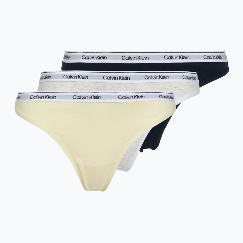 Perizoma da donna Calvin Klein LV00QD5209 Thong 3 pairs shoreline/snow heather/pear sorbe