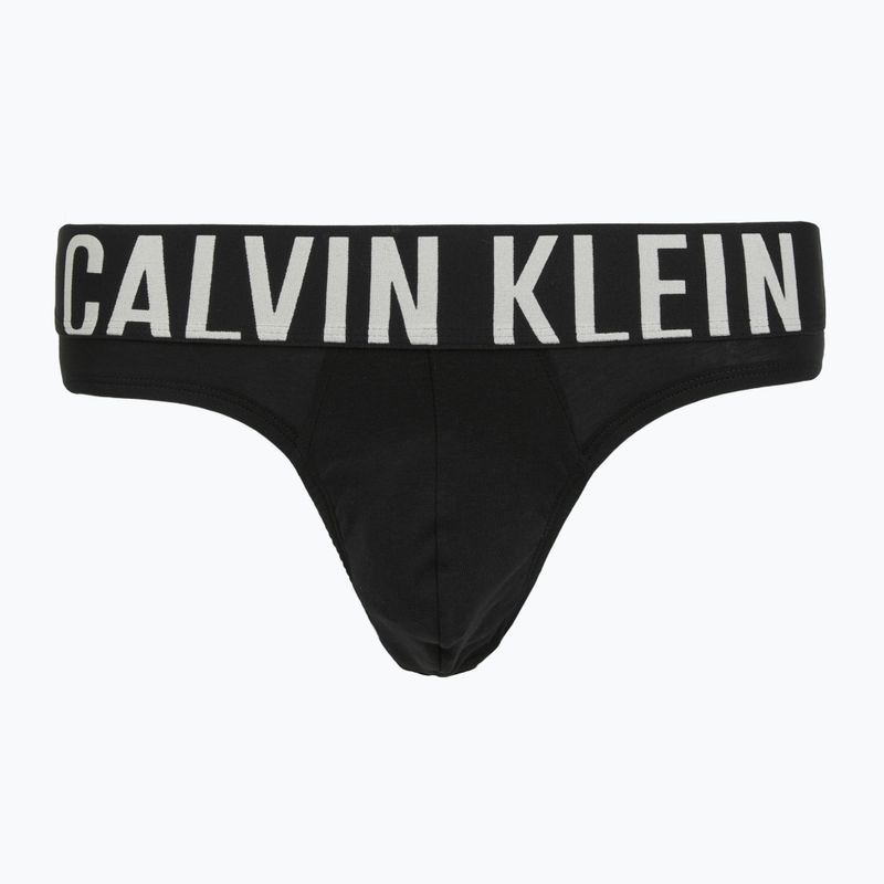 Slip da uomo Calvin Klein 000NB3607A Hip Brief 3 pairs black w/oatmeal logo/black w/age 2