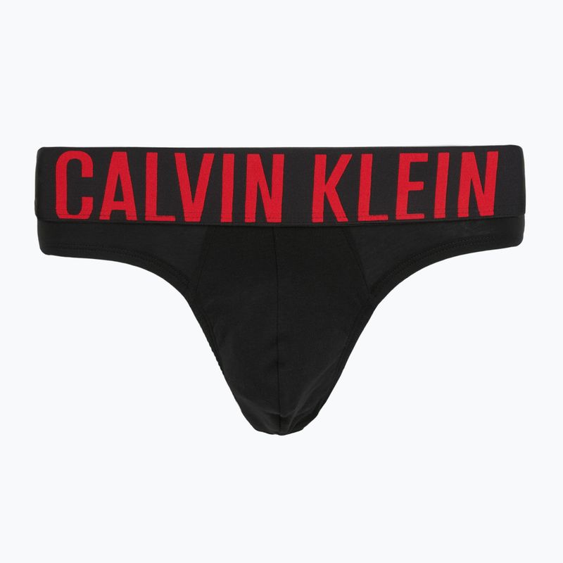 Slip da uomo Calvin Klein 000NB3607A Hip Brief 3 pairs black w/oatmeal logo/black w/age 3