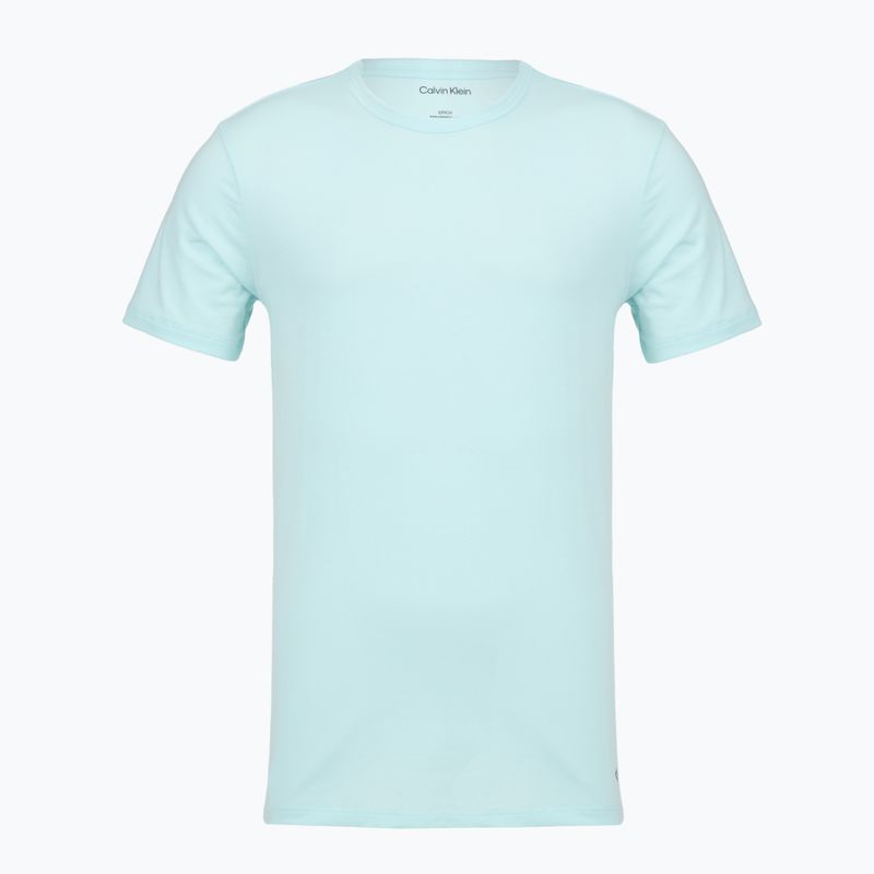 Maglietta da uomo Calvin Klein LV00NB4185 Crew Neck 3 pcs. black in sea spray emb/sea spray in 2