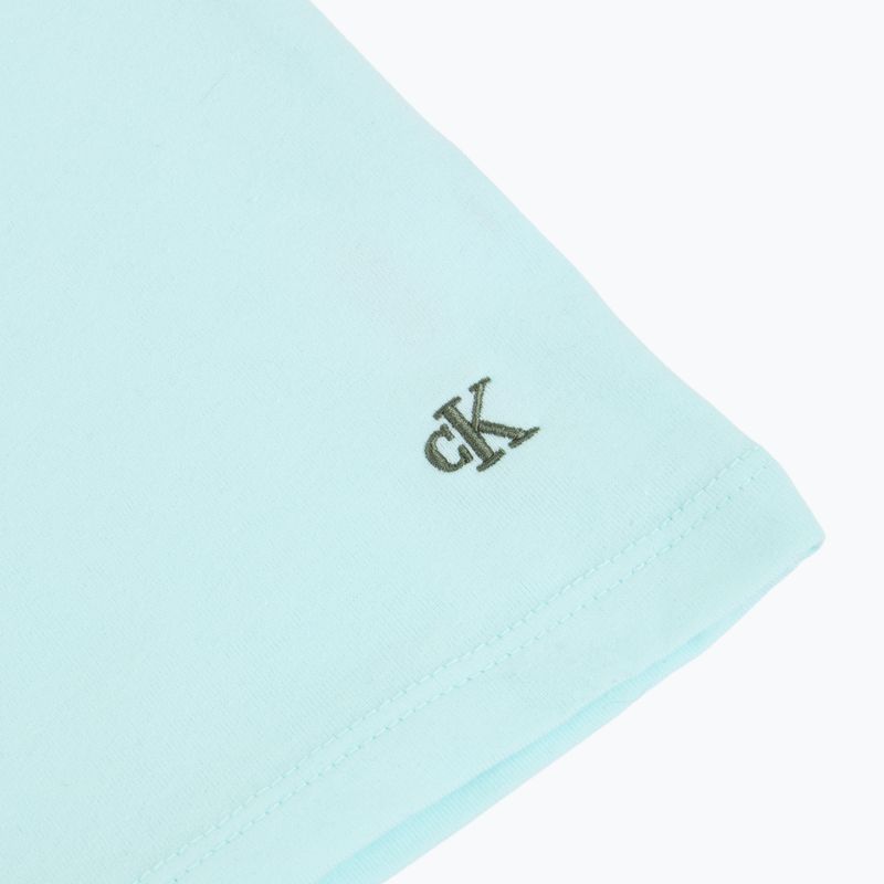 Maglietta da uomo Calvin Klein LV00NB4185 Crew Neck 3 pcs. black in sea spray emb/sea spray in 4