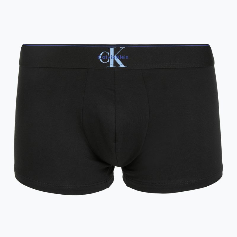 Boxer da uomo Calvin Klein LV00NB4472 Trunk 3 pairs black w/blue river fog/blue river 6