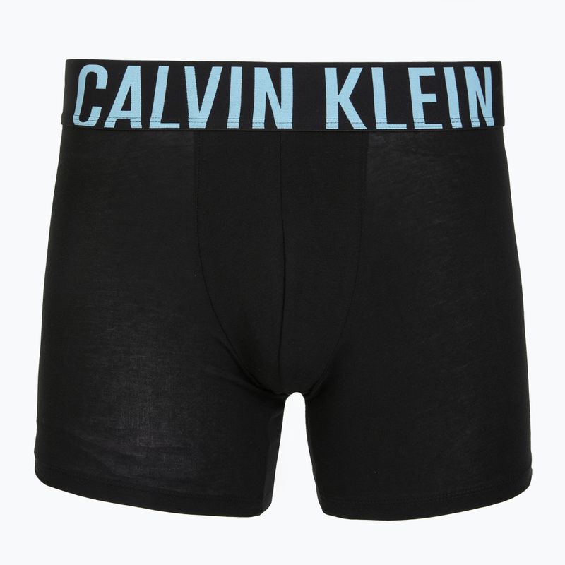 Boxer Calvin Klein 000NB3609A Boxer Brief 3 pairs black w/harbor mist logo/black w 2
