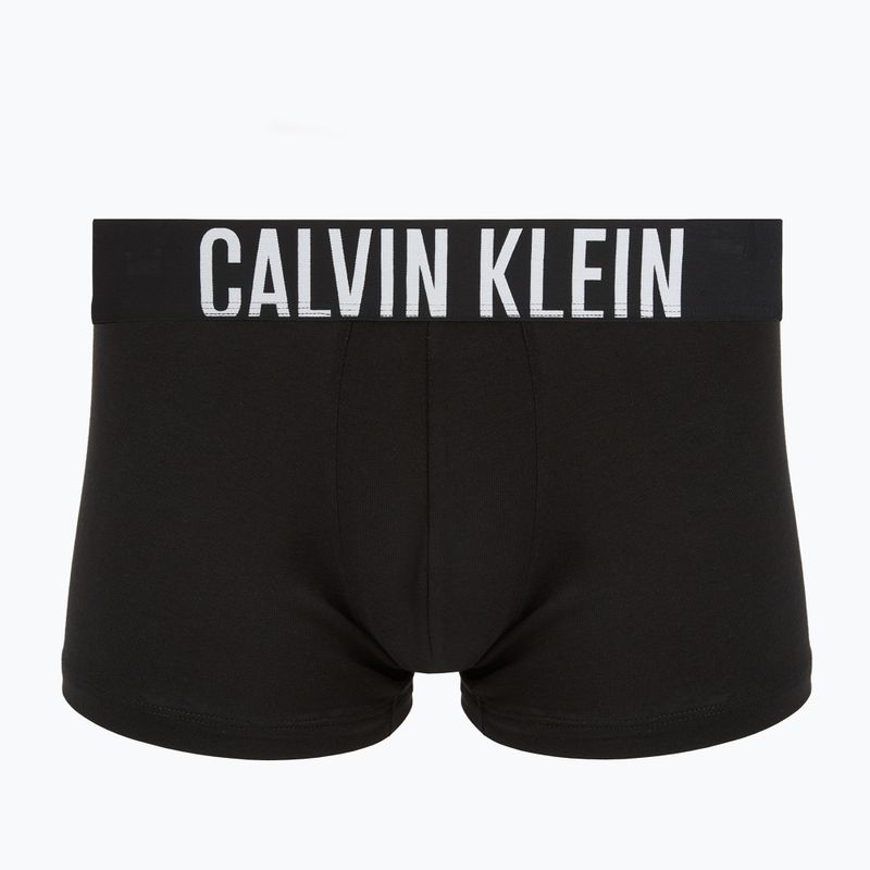 Boxer da uomo Calvin Klein 000NB3608A Trunk 3 pairs black with harbor mist logo/ black with 2