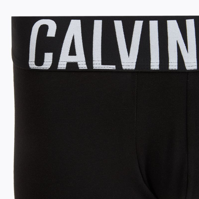 Boxer da uomo Calvin Klein 000NB3608A Trunk 3 pairs black with harbor mist logo/ black with 5