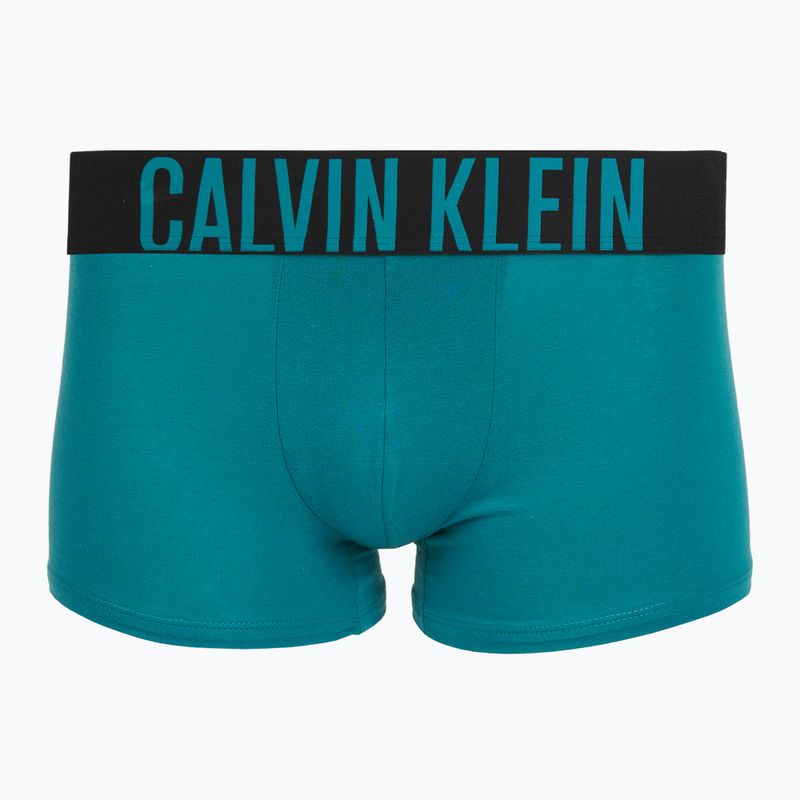 Boxer da uomo Calvin Klein 000NB3608A Trunk 3 paia oatmeal/aged redwood/bright turquoi 3