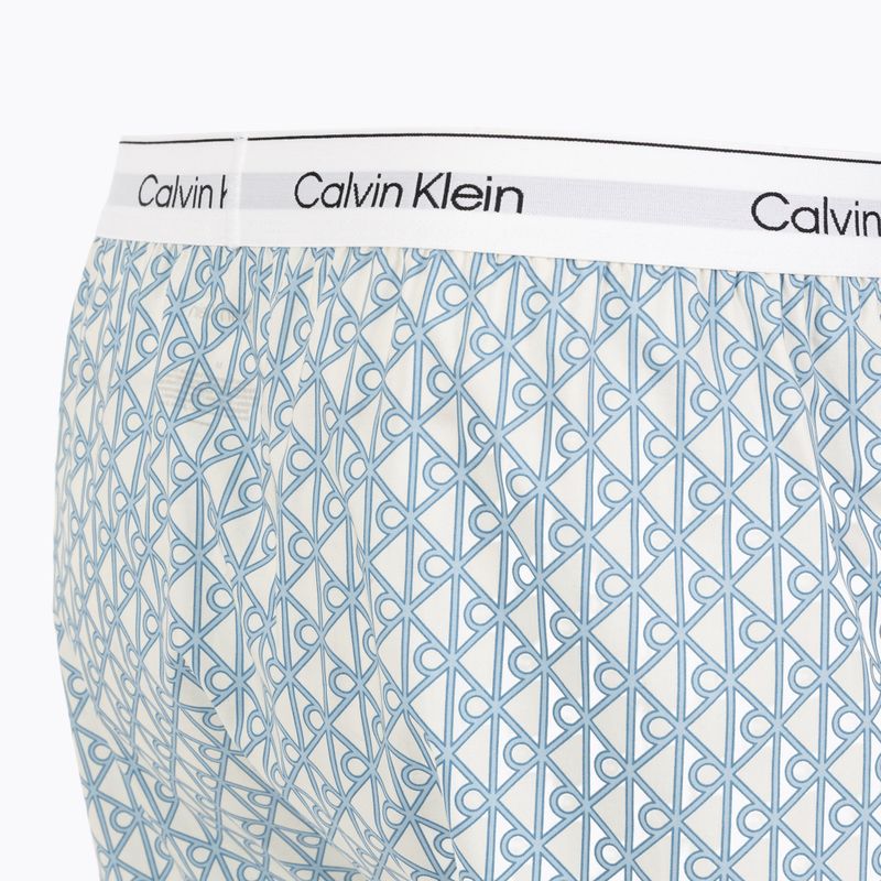 Boxer Calvin Klein LV00NM2831 Boxer Trad icon cotton emblem chalk/gulf blue 3