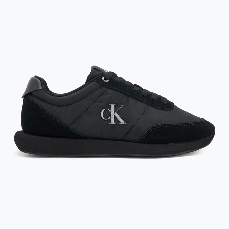 Scarpe da uomo Calvin Klein YM0YM01361 Retro Runner Essential MIX MAT triple black 2