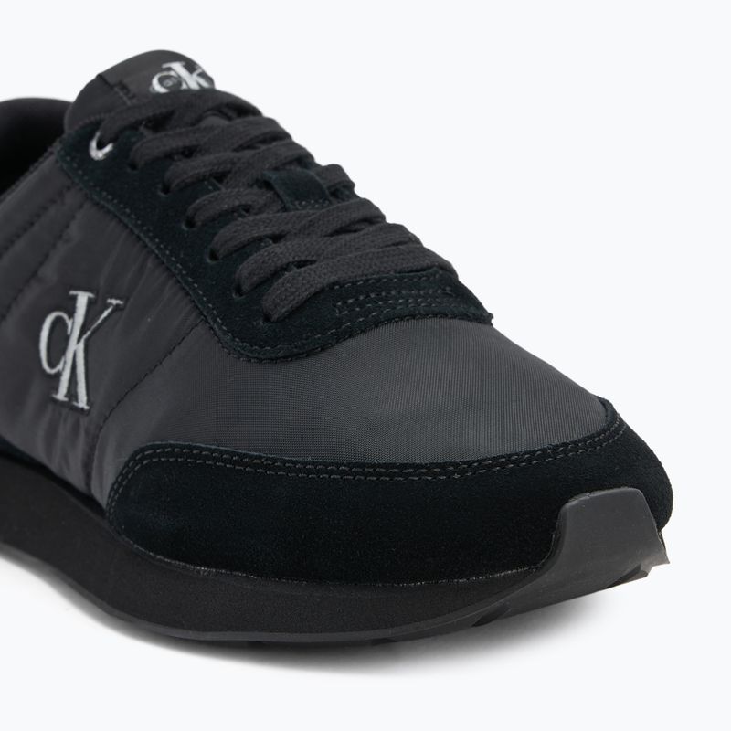 Scarpe da uomo Calvin Klein YM0YM01361 Retro Runner Essential MIX MAT triple black 7