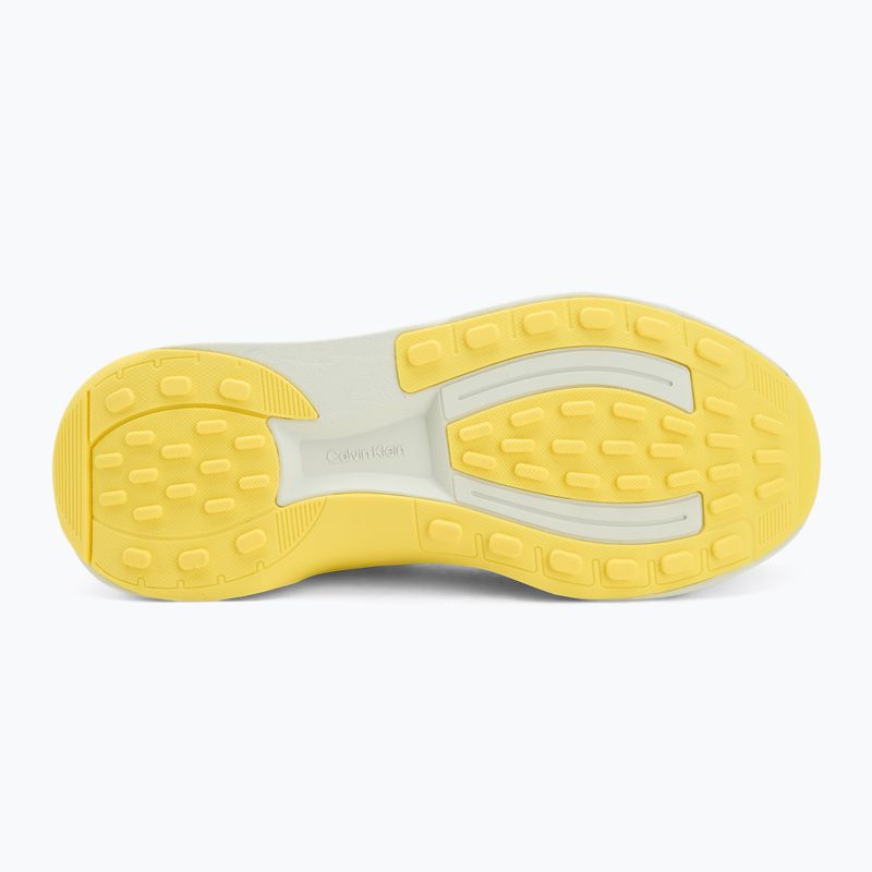 Scarpe uomo Calvin Klein YM0YM01457 Chunky Runner Lace Up Sock Knit vaporous white/coal/buttercup 4