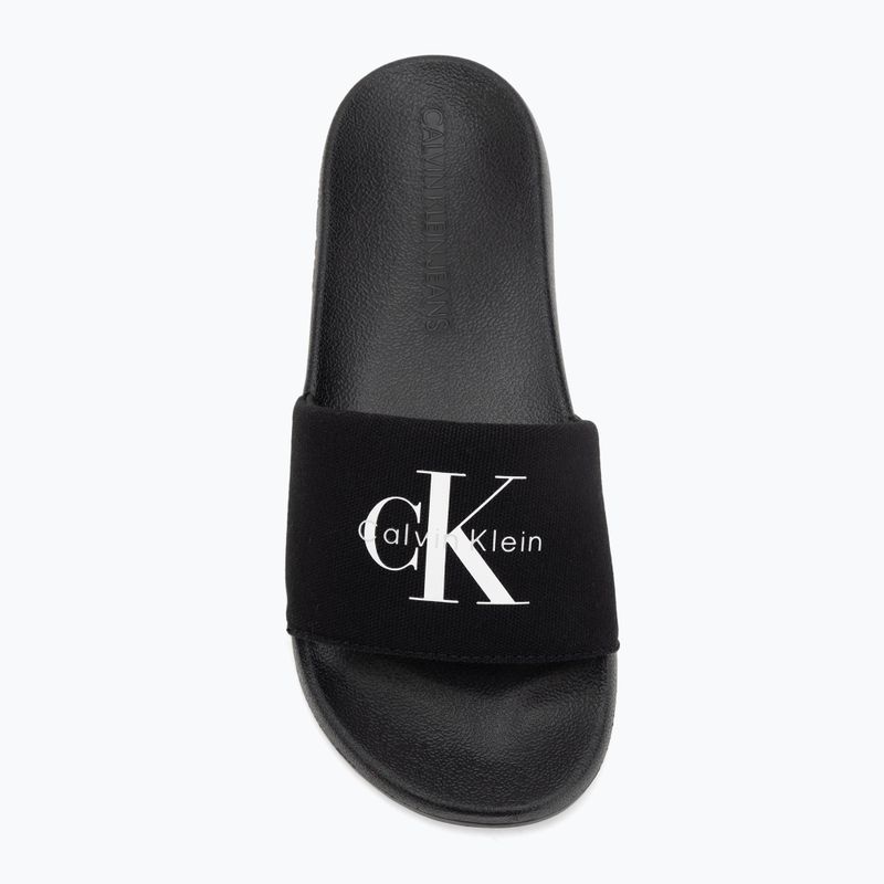 Ciabatte da donna Calvin Klein YW0YW01967 Monogram Logo 0GM black/bright white 5