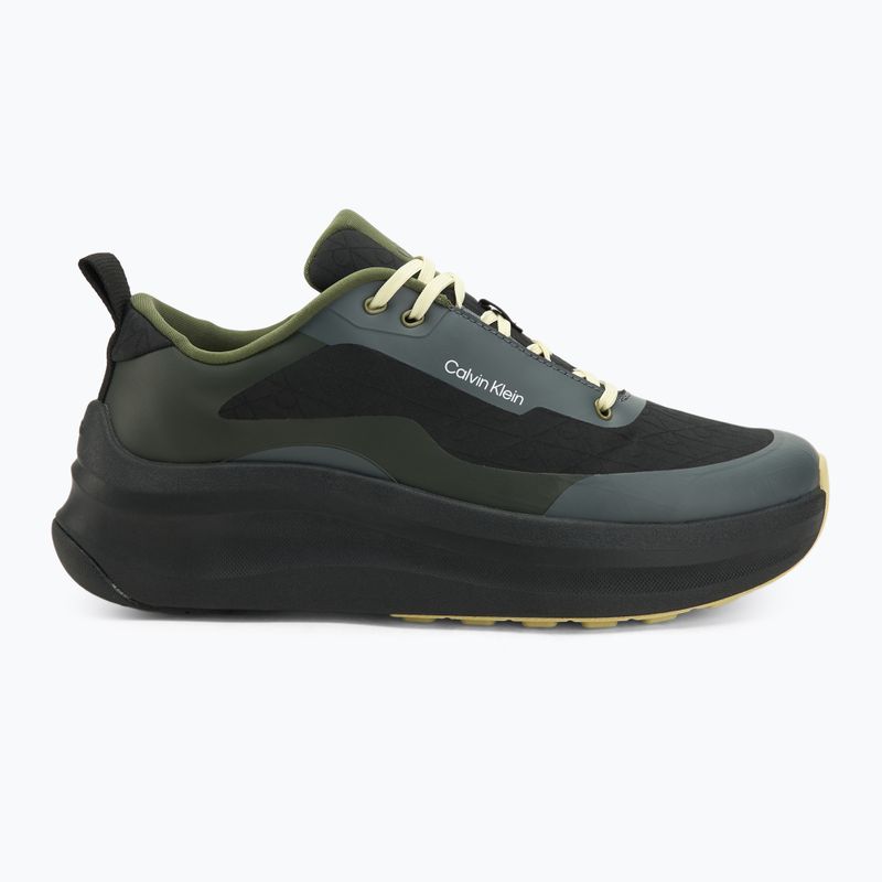 Scarpe da uomo Calvin Klein YM0YM01456 Chunky Runner Lace Up Mix Aop black/medieval forest/coal/lime 2