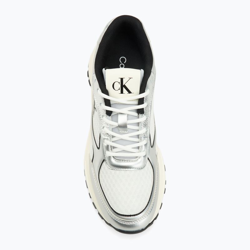 Scarpe da donna Calvin Klein YW0YW02063 Hike Runner Lace Up Mesh Mix silver/black/bright white 5