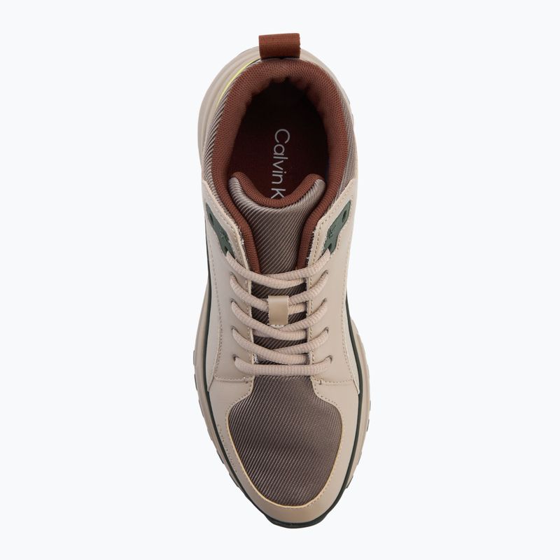 Scarpe da uomo Calvin Klein YM0YM01418 Hike Runner Mid stringate Tech Mix desert taupe/smog/sorrel/thyme 5