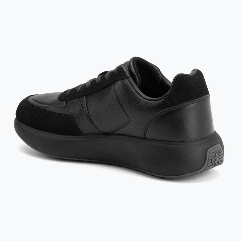 Scarpe da uomo Calvin Klein HM0HM02033 City Runner Laceup Tape Leather triple black 3